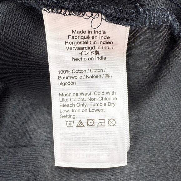 J Crew Women's Smocked Cotton Voile Maxi Dress Medium Black - Picture 13 of 16